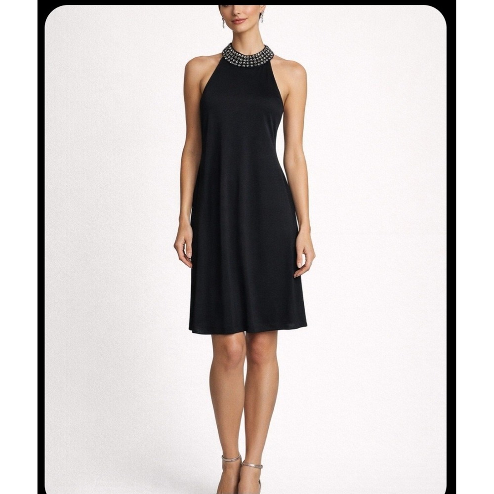 Sanctuary Black Sleeveless Embellished Collar Halter Dress‎ Women